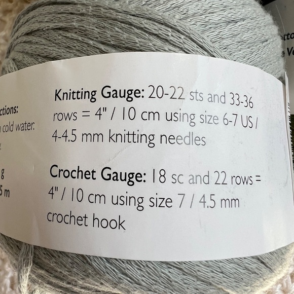 3 Balls Berroco Vera Cotton Viscose Blend Yarn 100 g ea Colour Green 11516 11506 - Picture 5 of 7